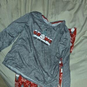 Secret Treasures Gray and Red Holiday Pajama Set